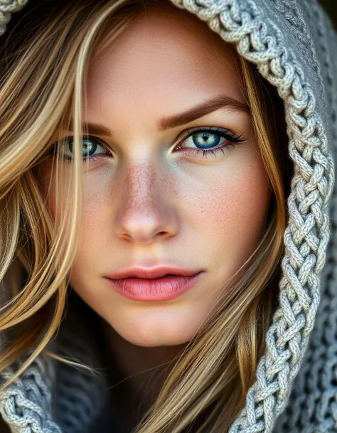 beautiful swedish woman close up