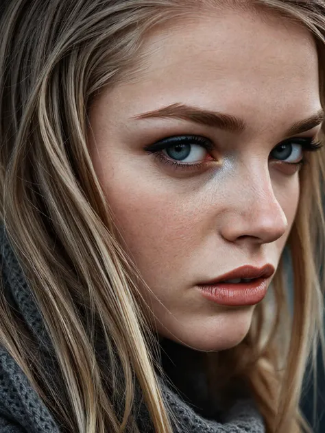 close up of a beautiful swedish woman