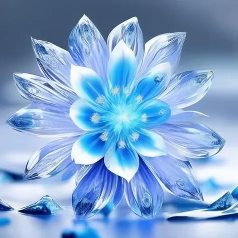 a ice flower, elemental flower, elemental flowers