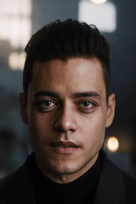 male,realistic,<lora:rami_malek:0.7>,rami_malek,wearing suit 3.5, steven_lee:1.0, deviantart, artstation, FAN ART, Unreal Engine, face enhance,8K, golden ratio:1.5, cinematic lighting:0.5