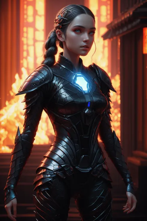 realistic, octane render, sharp focus, a  woman, wearing F43Arm0r, sci-fi,tech, futuristic, <lora:Fae_Armor:0.85>,