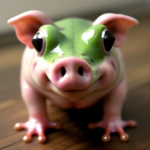 there is a small pig that is sitting on a table