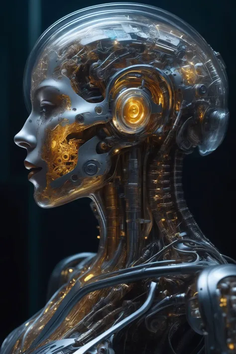 by Arthur Stanley Wilkinson, (x-ray effect but extremely beautiful:1.4), (intricate details, masterpiece, best quality:1.4), in the style of nicola samori, Biomechanical cyberpunk, cybernetics, human-machine fusion, dystopian, organic meets artificial, dar...