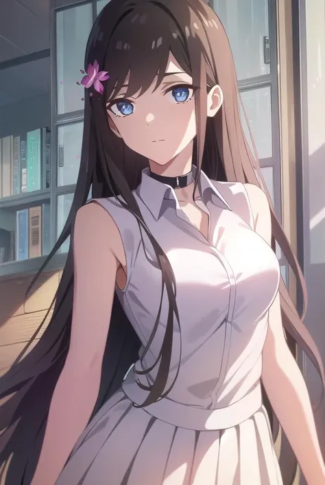 sunrong, <lora:sunrong-lora-nochekaiser:1>,
sun rong, long hair, black hair, hair ornament, ahoge, blue eyes, hair flower,
BREAK skirt, shirt, white shirt, sleeveless, choker, black choker, white skirt,
BREAK looking at viewer,
BREAK outdoors,
BREAK <lyco:...