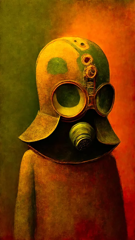 <lyco:shauntan:1.0> A nightmare in the style of Shaun Tan, A depiction of (The Battle of Verdun),(Mud,Gas masks,Triage), verticality, ((Romantic,soft,passionate,tender:0.99),(Golden Ratio,spiral,natural proportion,Cracked,aged,weathered,antique,Backlit,sil...