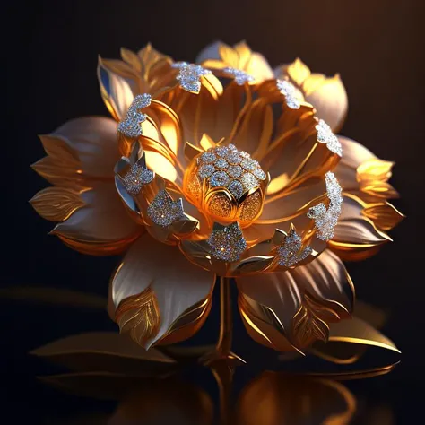 masterpiece , best quality , (flower:1.1) , (intricate details:1.2) , ultra details , photorealistic , cinematic , dynamic light , soft gold light , (glow with reflections and refractions lighting:1.2) , diamond reflection effect ,  <lora:theovercomer8sCon...