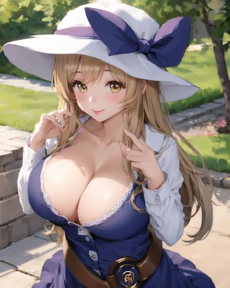 1girl ,watatsuki no toyohime, cleavage,<lora:es2-watatsuki_no_toyohime_01:1.2>
(Looking down on the cleavage from above:0.8),summer vacation