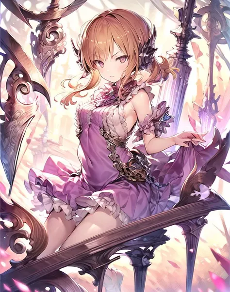 masterpiece,(highres),best quality,one girl,solo, <lyco:S&L:0.7>,Spinaria,long blonde hair,flying,serious,look at viewer,beautiful,detailed,white background