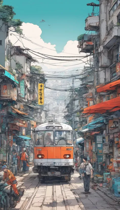 breathtaking <lora:IPXL_v2:0.5> inkpunk illustration style . award-winning, professional, highly detailed, Yoshiyuki Tomino, pencil sketch style,  a day in the life of a  citizen of Seoul   ,   by  Clemens Ascher beauty512