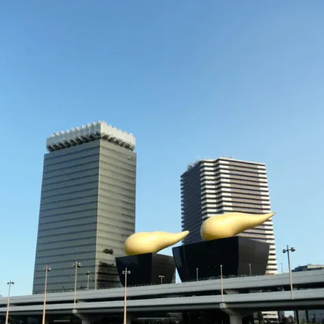 Tower and buildings seen from sumida bridge