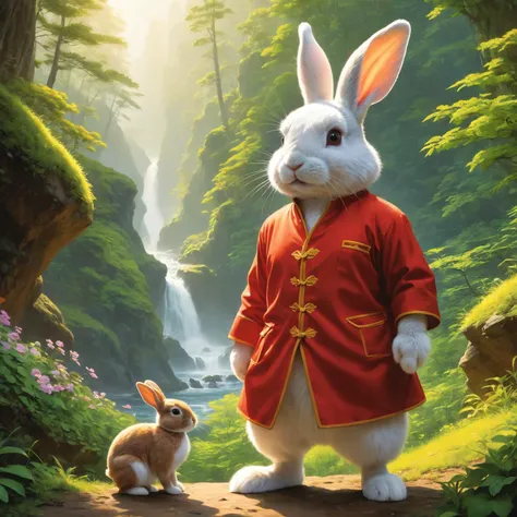 8k  by ((( Terry Redlin ) and  Peter Lik ) and  Shinji Aramaki ) and  Andreas Rocha  of   man and his bunny