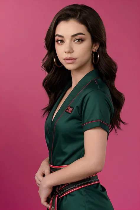 mid-twenty, sarah hyland, adelaide_kane, long hair, fit body, proportionate body, feminine, green eyes,
black karate gi, lipstick, high detailed skin,
medium shot, upper body, firey background, age:21, 21 year old, closeup,
<lora:Adelaide_Kane:0.6>, <lora:...