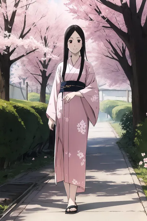 (RAW photo, best quality), 1girl,  natural lighting, solo, outdoor,
 <lora:ray_kasugano_animation_v2_2-000003:1>, ray kasugano, 
 light smile,
beautiful kimono, cherry blossoms, full body,