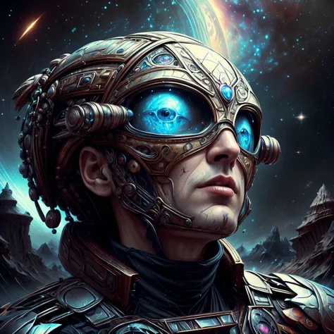 a close up of a man wearing a helmet and goggles