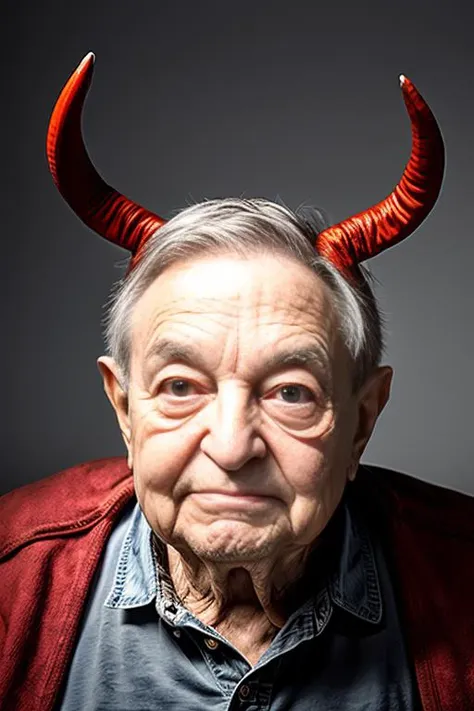 RAW photo mugshot of 50r05 wearing a devil costume with pitchfork