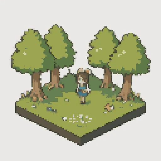 girl standing under a tree in an island, (masterpiece, top quality, best quality), pixel,pixel art,
<lora:pixel_f2:0.5>