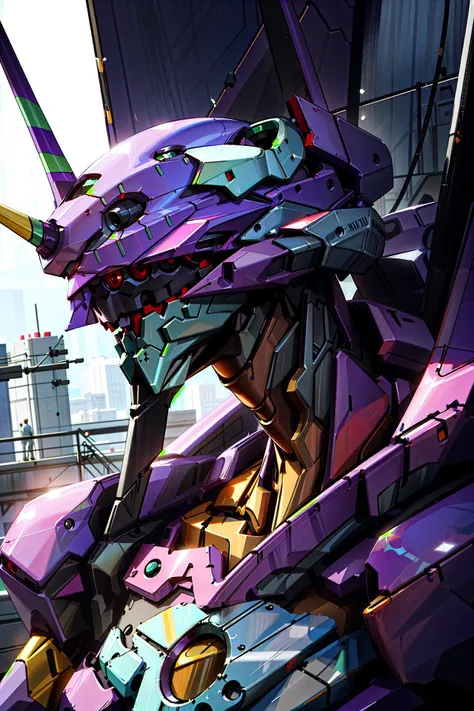 (((masterpiece))), (((best quality))), ((ultra-detailed)), (highly detailed CG illustration), ((an extremely delicate and beautiful)),
eva 01, evagod, evangelion mecha, science fiction, looking at viewer, <lora:EVAIII:0.6>,outdoor,
<lora:add_detail:0.45>