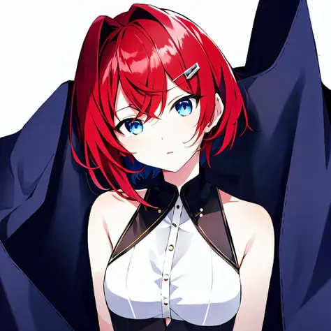 ange katrina,solo,1girl,<lora:ange katrina:0.8>,1girl, solo, ange katrina, virtual youtuber, red hair, white background, blue ey...