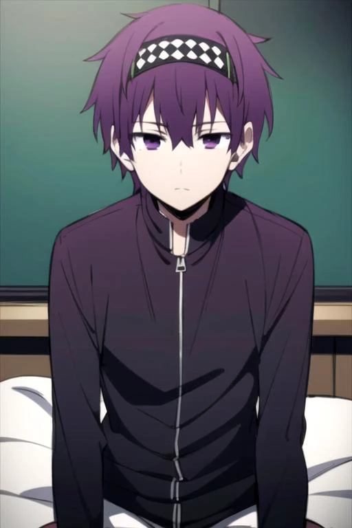 masterpiece, best quality, sketch, 1boy, solo, male focus, looking at viewer, , depth of field, , realistic, <lora:makino_aikawa:0.74>, makino_aikawa, purple hair, purple eyes, , , science fiction cyber-noir, Blu-ray