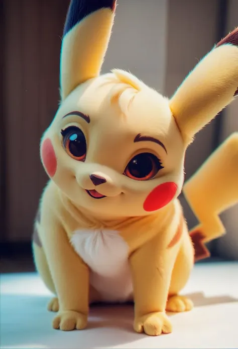 there is a close up of a toy of a pikachu