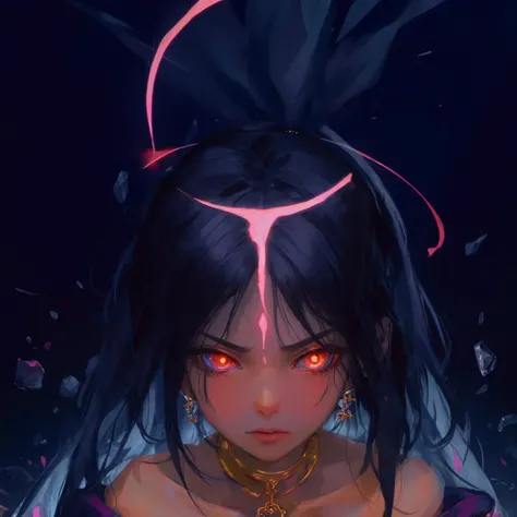 a womans face with the words do u love me, cyberpunk comic cover art, tiktok video, anime visual style, banner, killua zoldyck portrait, toxicity, black ooze,, highly saturated, alternate album cover, , cyberpunk angry gorgeous druid with glowing eyes, ((g...