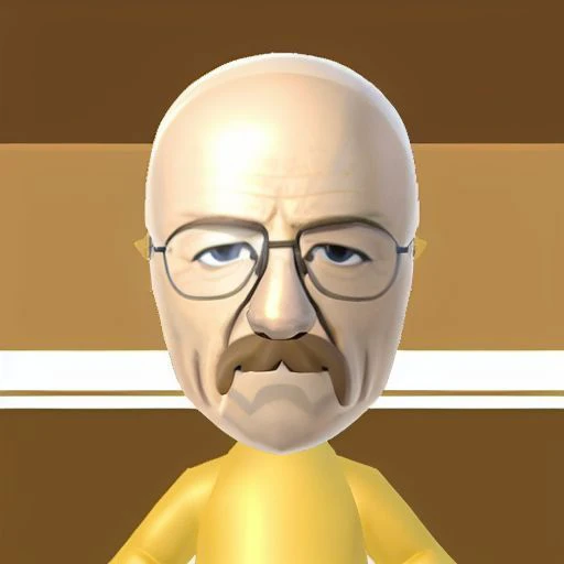 a close up of a cartoon character with glasses and a mustache