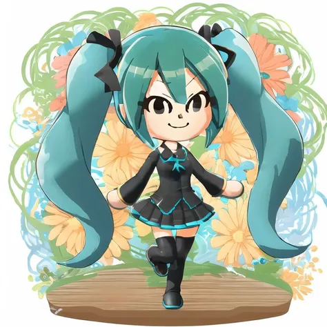 <lora:v1.5-mii_style-1.1-512-f16-no_ema:1> (nintendo mii:1.3), modern_mii, smile, (hatsune miku:1), 1girl, twintails