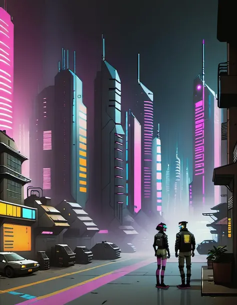 a cyberpunk city <lora:Everly Heights TaleSpinner:1>