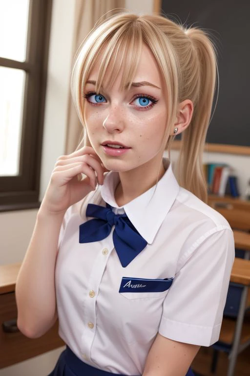 (masterpiece,best quality, detailed), 1girl, solo, indoors, night, upper body, sweat, ahegao, rolling eyes, blush,neck ribbon, collared shirt, school uniform, <lora:ahegao_v1:0.8>