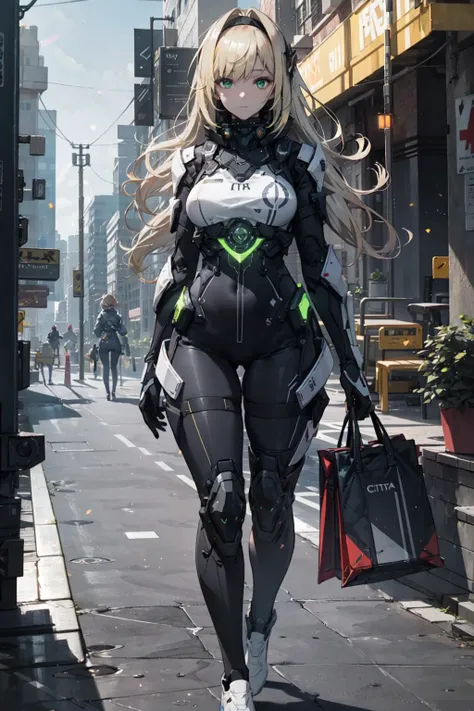 a girl making a phone call, (phone:1.4), (city sidewalk:1.4),(Thick Body:1.4), (Long Blond Hair:1.4), Green Eyes, HDR (High Dynamic Range), Ray Tracing, NVIDIA RTX, Super-Resolution, Unreal 5, Subsurface Scattering, PBR Texturing, Post-Processing, Anisotro...