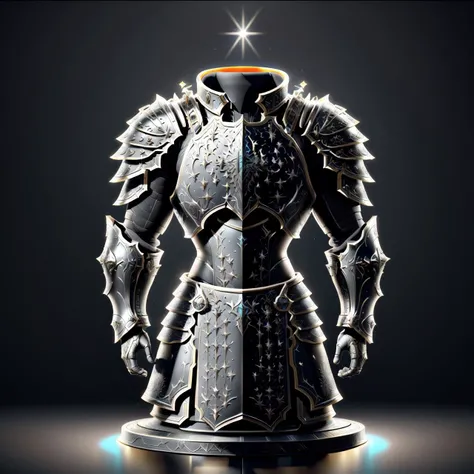 Armor. concept. pedestal. 3D. dramatic lighting, 3D, simple black BG.
epic realistic, hyperdetailed, cycles render, caustics, artstation, hyper realistic, detailed, photography, volumetric, ultra detailed, intricate detail, 32k, super resolution, Cinematic...