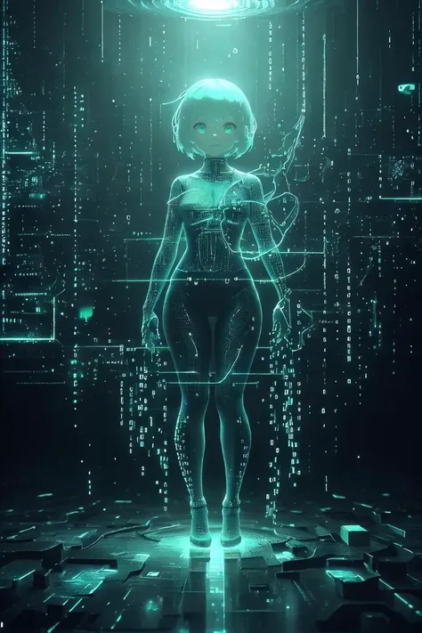 binary code digital art