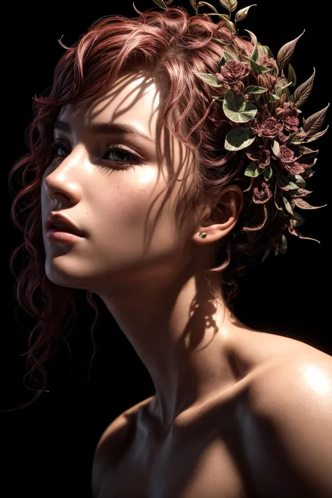 [woman:Plant:15], (masterpiece:1.4, best quality), (intricate details), unity 8k wallpaper, ultra detailed, beautiful and aesthetic, (surrealism:1.4), affinity for plants, can control their growth, shape, and even communicate with them, manipulate their th...