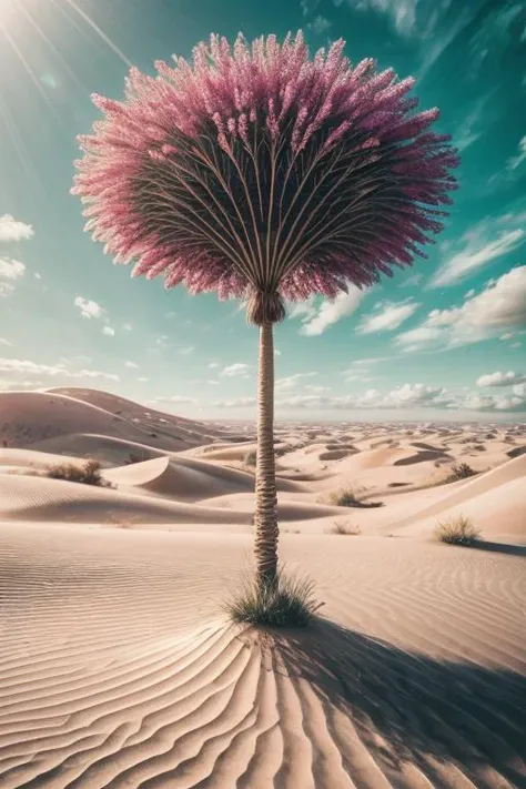 a profestional picutre of  5) The Jelly Bean Desert - A vast sandy wasteland, its dunes coated in colorful jellybeans that shimmer in the sunlight. The air is filled with the sweet scent of cotton candy and the sound of howling winds. The desert is said to...