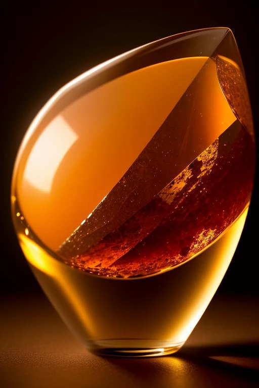 an concept art of alchemic element - Sunstone: A gem with golden, orange, or reddish-brown hues, reflecting the warmth of the sun. The cameras angle frames the subject in a way that unveils its essence, unveiling secrets that lie within its form. Shadows a...