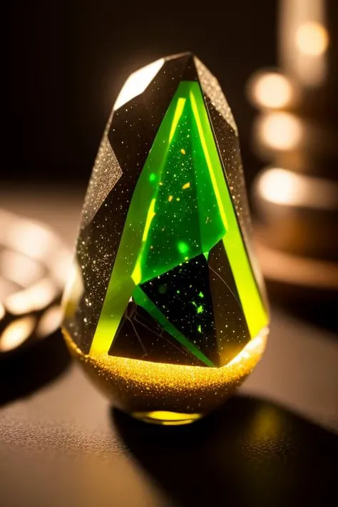 an concept art of alchemic element - Star Diopside: A black gemstone with a star-like effect, visible under a direct light source. This scene, with its magical lighting and exquisite focus on intricate details, will leave viewers spellbound, transporting t...