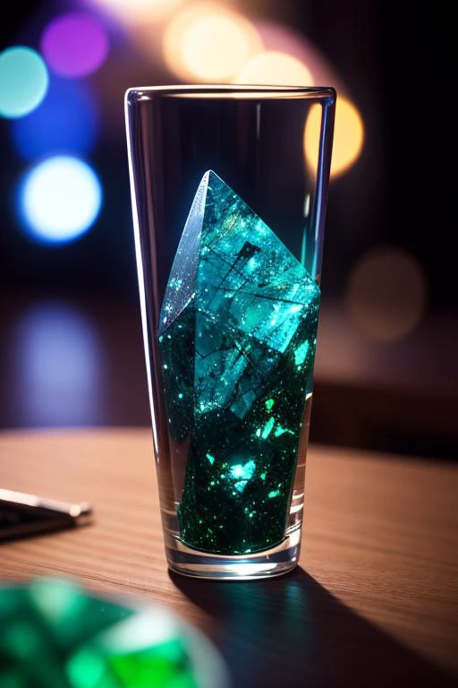 an concept art of alchemic element - Kyanite: A gemstone with blue, green, or black hues, often displaying a bladed or fibrous structure. This scene, with its magical lighting and exquisite focus on intricate details, will leave viewers spellbound, transpo...