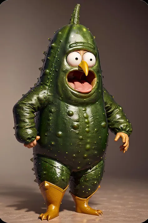 a close up of a toy figure of a pickle man