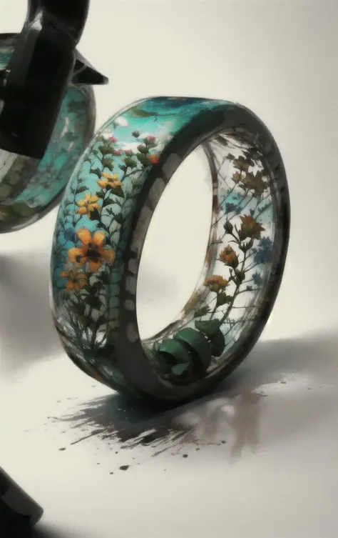 speedpainting, Ring,  Town Bog Flowers <lora:RingArt_Sora:1@0,.5@.4>