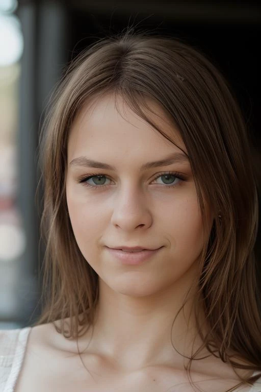 a close up of a woman with a white shirt and a cell phone