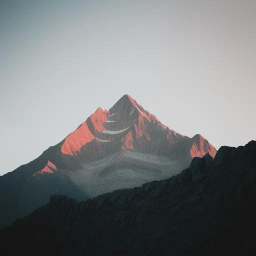 a close up of a mountain with a crescent on it