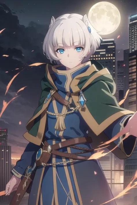 meteoraosterreich, <lora:meteora osterreich s1-lora-nochekaiser:1>, 
meteora osterreich, short hair, bangs, blue eyes, hair ornament, white hair, blunt bangs,
BREAK cape, cloak,
BREAK outdoor, city, night, sky, buildings, moon, clouds,
BREAK looking at vie...