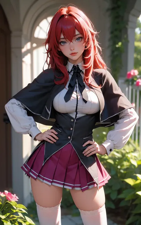 ((masterpiece, best quality)), insaneres, absurdres, solo, looking at viewer,
ANIME_DxD_Rias_Gremory_ownwaifu,
1girl, bangs, long hair, red hair, breasts, large breasts, rias gremory, blue eyes, hair between eyes, very long hair, collarbone, hair intakes...