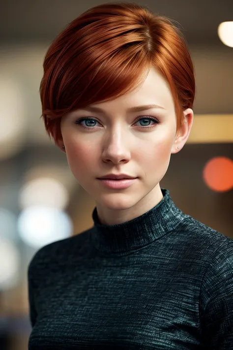 photo of beautiful young redhead (v4l0riecurry-200:0.99), a woman with a (pixie haircut), (tight long sleeve top:1.2), (long jeans), in a department store, natural light, (masterpiece:1.2) (photorealistic:1.2) (best quality) (detailed skin:1.2) (intricate ...