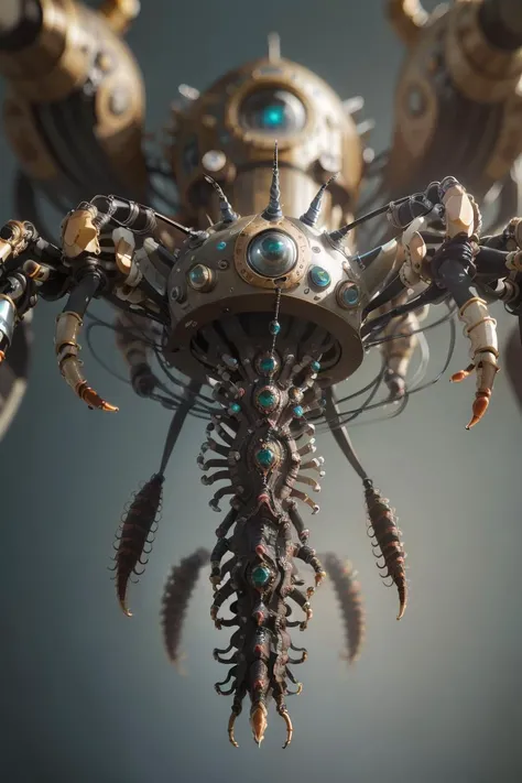 best quality, masterpiece, ultra high res, absurdres,
(a best long shot photos of teals steel arthropod with 6 legs and 4 eyes and cheliceraes), biomechanical, mshn robot, hyper realistic, steel, intricate design, insanely detailed, fine details, <lora:msh...