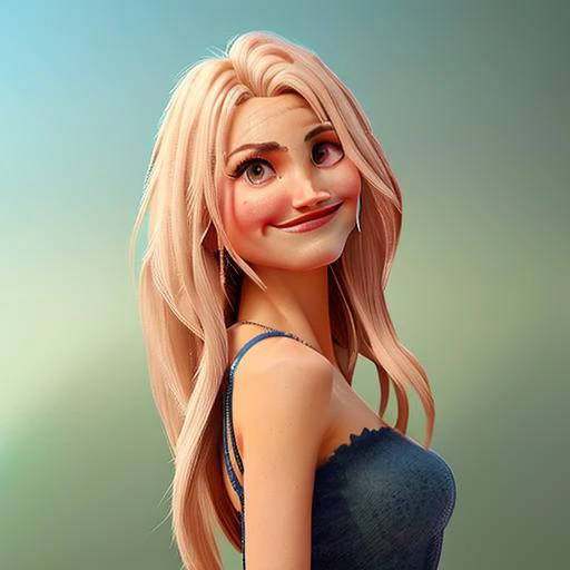 tdst style, ((cameron diaz)) sony animated characters cute (portrait), detaiied portrait, cute style, pixar, disney, surrealism....