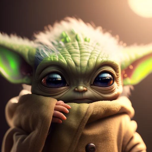 <lora:dicuki:1>  portrait of dicuki mix baby yoda, digital art, trending artstation, 4k, high detail