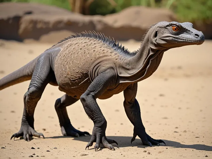 hybrid komodo dragon ostrich bipedal