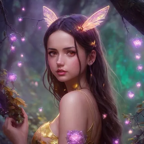 RAW portrait photo of cute emb-anada girl as a magical fairy, magical bioluminescent forest, (highly detailed:1.2),(best quality:1.2),(8k:1.2),sharp focus,(hazel eyes:1.1),(subsurface scattering:1.1),(award-winning portrait photography:1.1),(close shot:1.2...