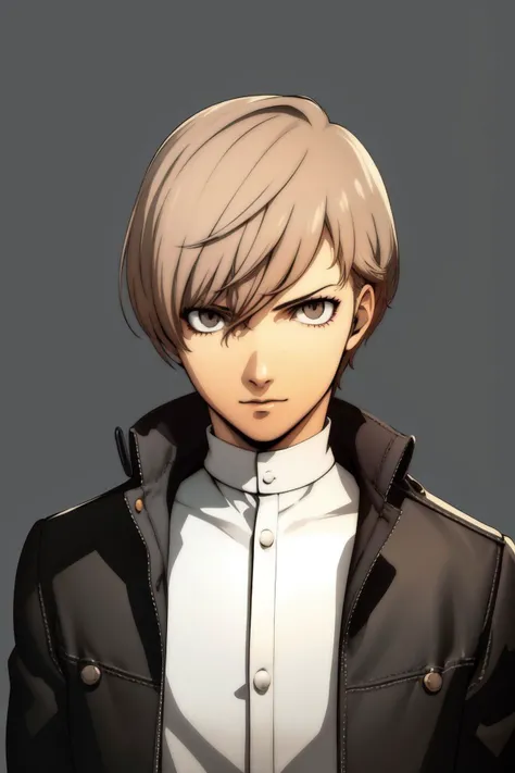 upper body, solo, 1boy, male focus, suspicious, bronze hair <lora:Soejima_shigenori_style_v02:1>